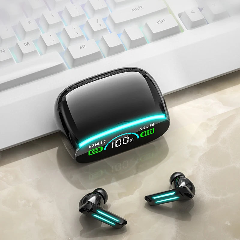 JMT-984458 True Wireless LED Display Earbuds with Noise Cancellation and Powerbank Charging Case