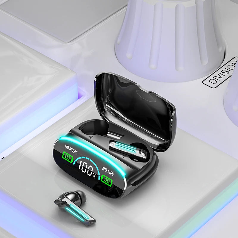 JMT-984458 True Wireless LED Display Earbuds with Noise Cancellation and Powerbank Charging Case