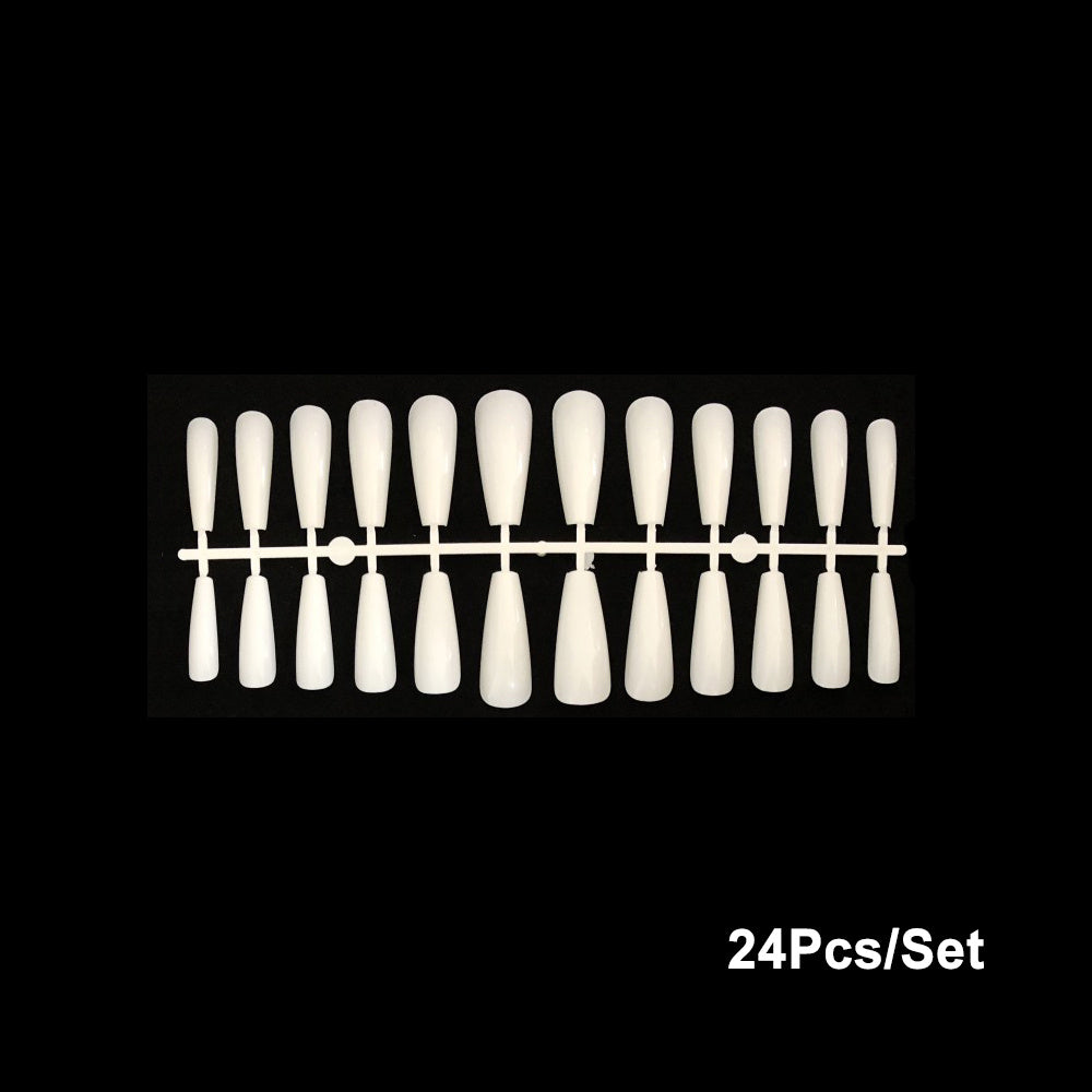 JMT-984586 24 Trapezoidal Long False Ballet Nails for Acrylic, Gel, or Fiberglass Designs