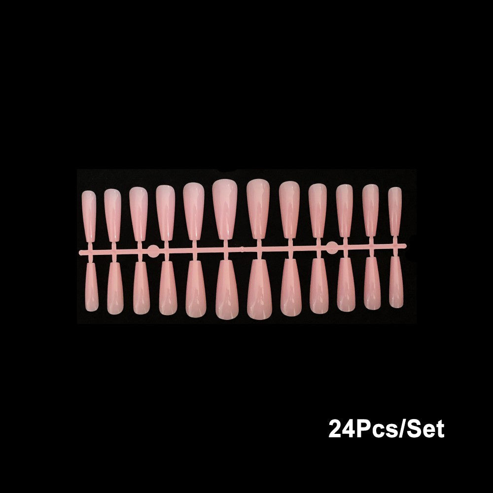 JMT-984586 24 Trapezoidal Long False Ballet Nails for Acrylic, Gel, or Fiberglass Designs