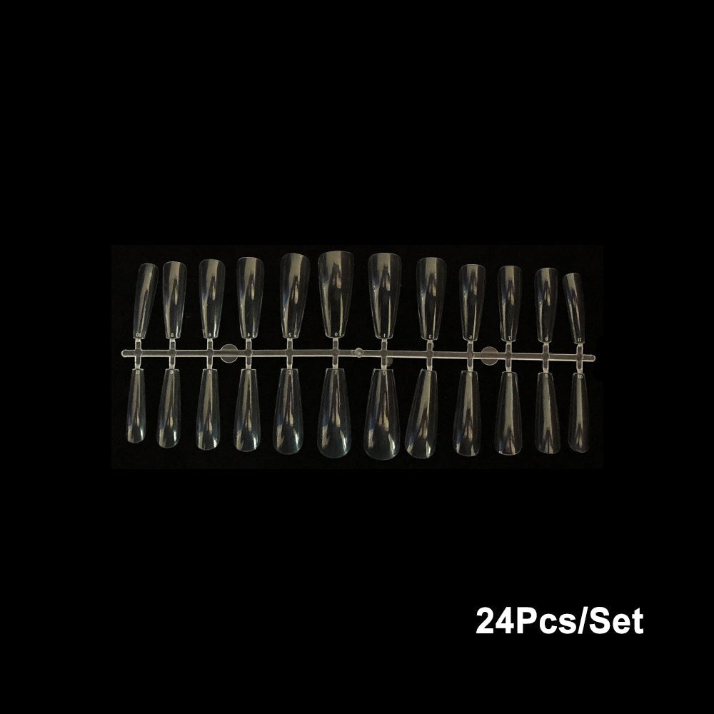 JMT-984586 24 Trapezoidal Long False Ballet Nails for Acrylic, Gel, or Fiberglass Designs