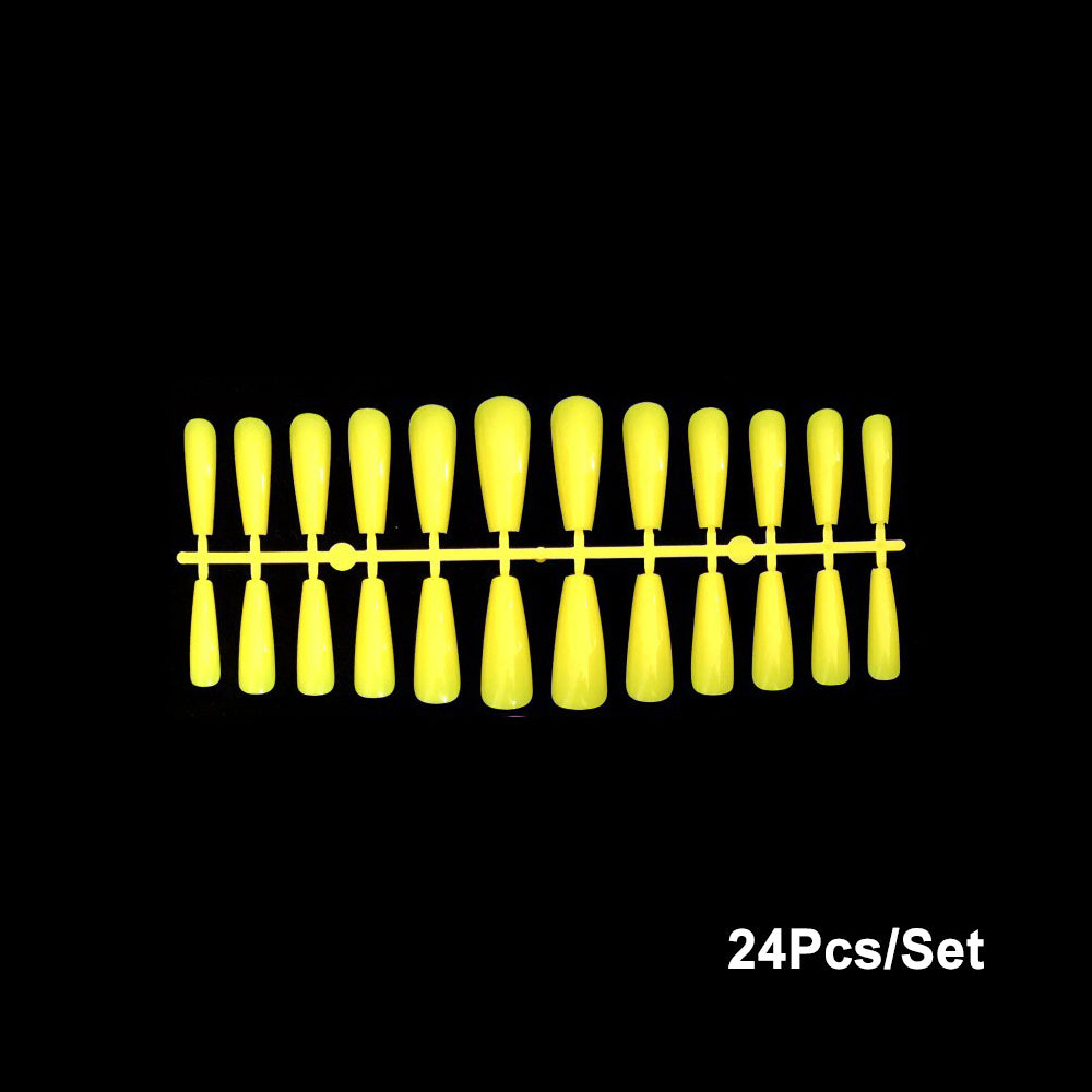JMT-984586 24 Trapezoidal Long False Ballet Nails for Acrylic, Gel, or Fiberglass Designs