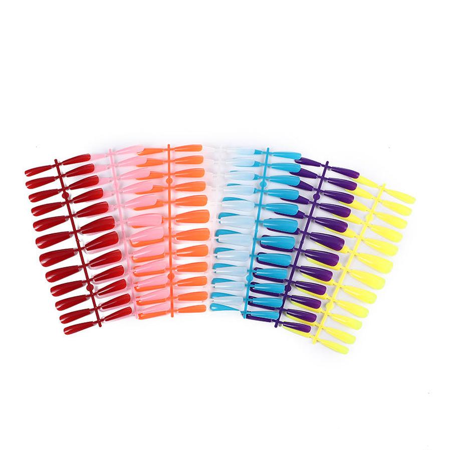 JMT-984586 24 Trapezoidal Long False Ballet Nails for Acrylic, Gel, or Fiberglass Designs