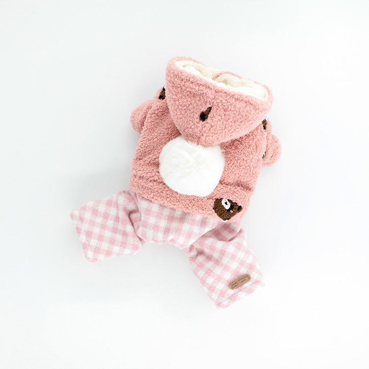 JMT-984906 Plush Warm Casual Dog Clothes for All Breeds - Available in Pink and Blue