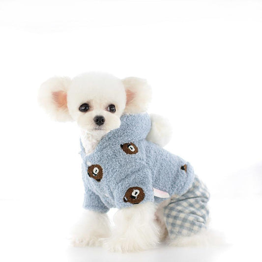 JMT-984906 Plush Warm Casual Dog Clothes for All Breeds - Available in Pink and Blue