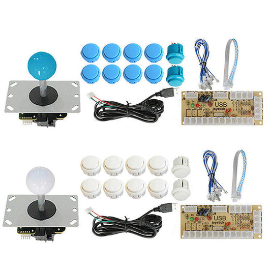 JMT-984906 USB Arcade Joystick DIY Kit with Sanhe Micro Rocker, Chip Board, and Card Buttons
