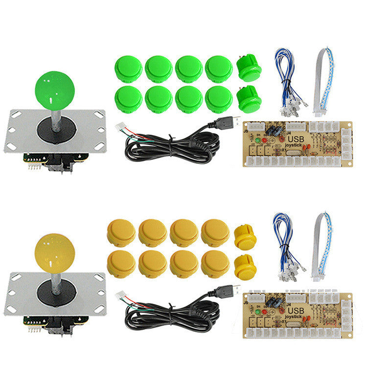 JMT-984906 USB Arcade Joystick DIY Kit with Sanhe Micro Rocker, Chip Board, and Card Buttons
