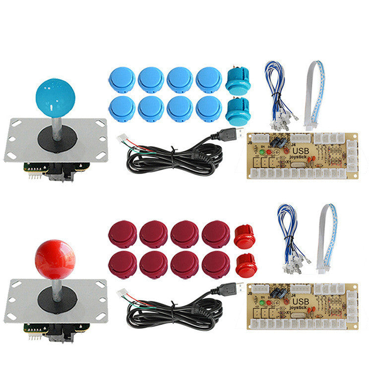 JMT-984906 USB Arcade Joystick DIY Kit with Sanhe Micro Rocker, Chip Board, and Card Buttons