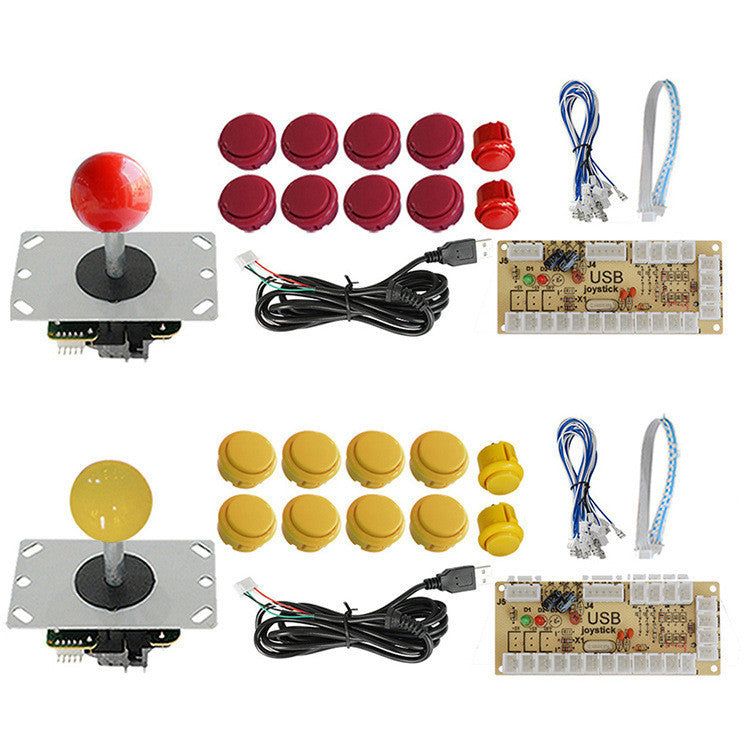JMT-984906 USB Arcade Joystick DIY Kit with Sanhe Micro Rocker, Chip Board, and Card Buttons