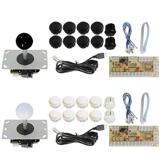 JMT-984906 USB Arcade Joystick DIY Kit with Sanhe Micro Rocker, Chip Board, and Card Buttons