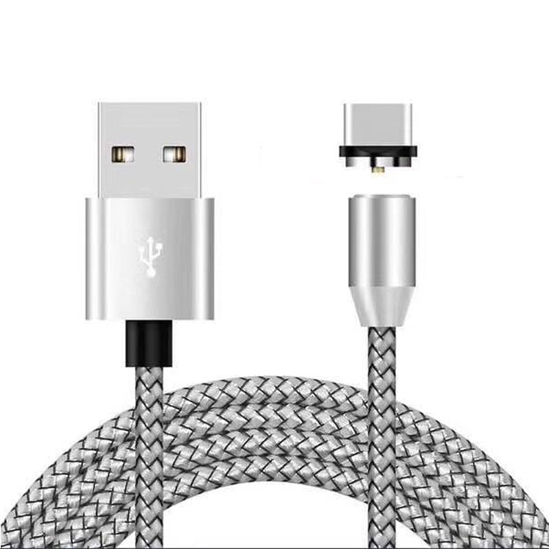 JMT-984970 Three-in-One Magnetic Suction Head Charging Cable for Android and Apple Devices, 1m Length