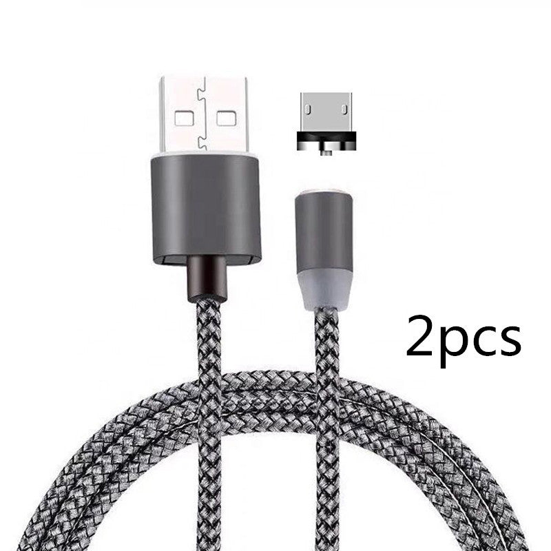 JMT-984970 Three-in-One Magnetic Suction Head Charging Cable for Android and Apple Devices, 1m Length