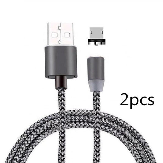 JMT-984970 Three-in-One Magnetic Suction Head Charging Cable for Android and Apple Devices, 1m Length