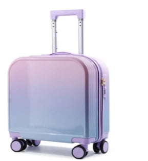 JMT-985162 Kids 20 Inch ABS Suitcase with Spinner Wheels - Square Travel Luggage for Students