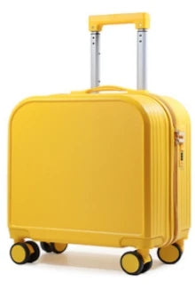 JMT-985162 Kids 20 Inch ABS Suitcase with Spinner Wheels - Square Travel Luggage for Students