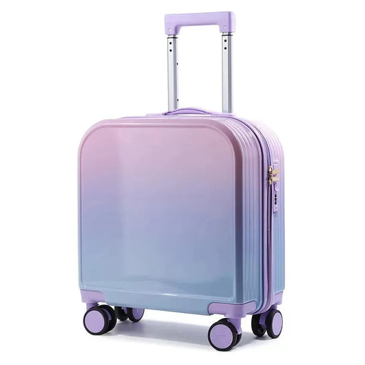 JMT-985162 Kids 20 Inch ABS Suitcase with Spinner Wheels - Square Travel Luggage for Students