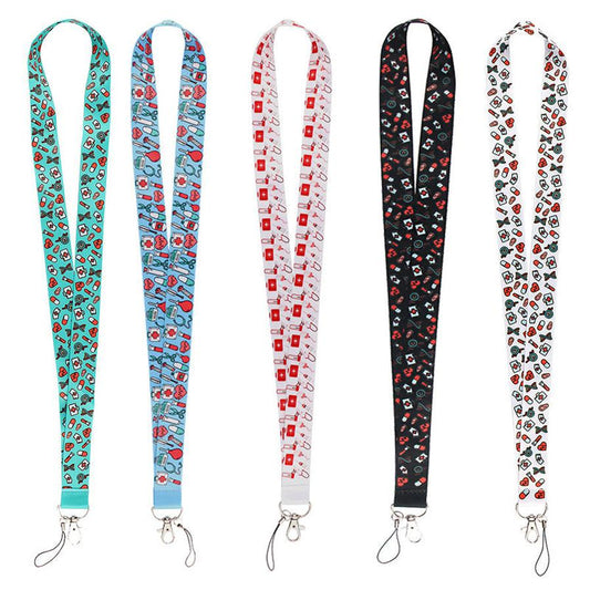 JMT-985610 Cute Cartoon Doctor Mobile Phone Lanyard with Metal Buckle and Soft Polyester Design