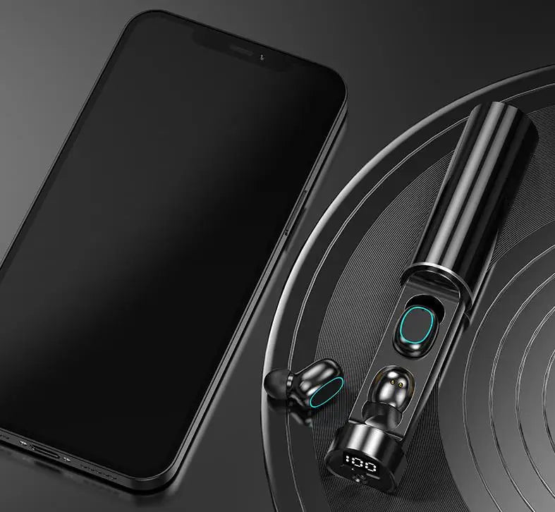 JMT-985610 Mini Wireless Earbuds with Touch Control, Bluetooth 5.2, Microphone, and Flashlight Function