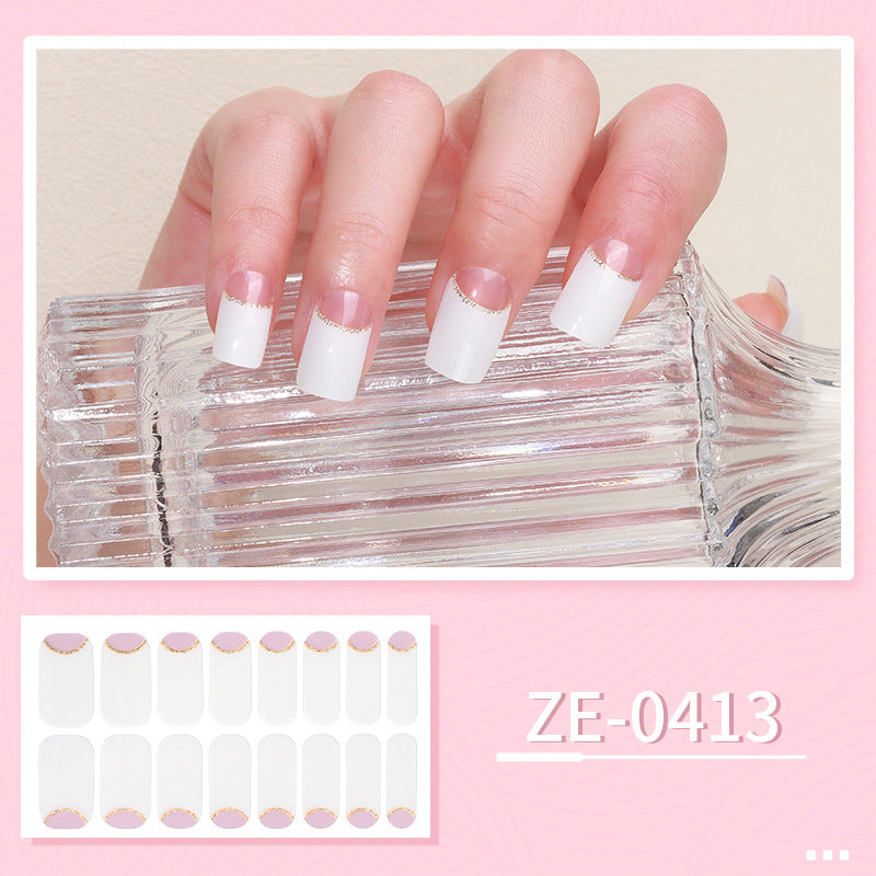 JMT-985738 Ladies Waterproof Nail Art Stickers - Love Heart Designs with Nail File