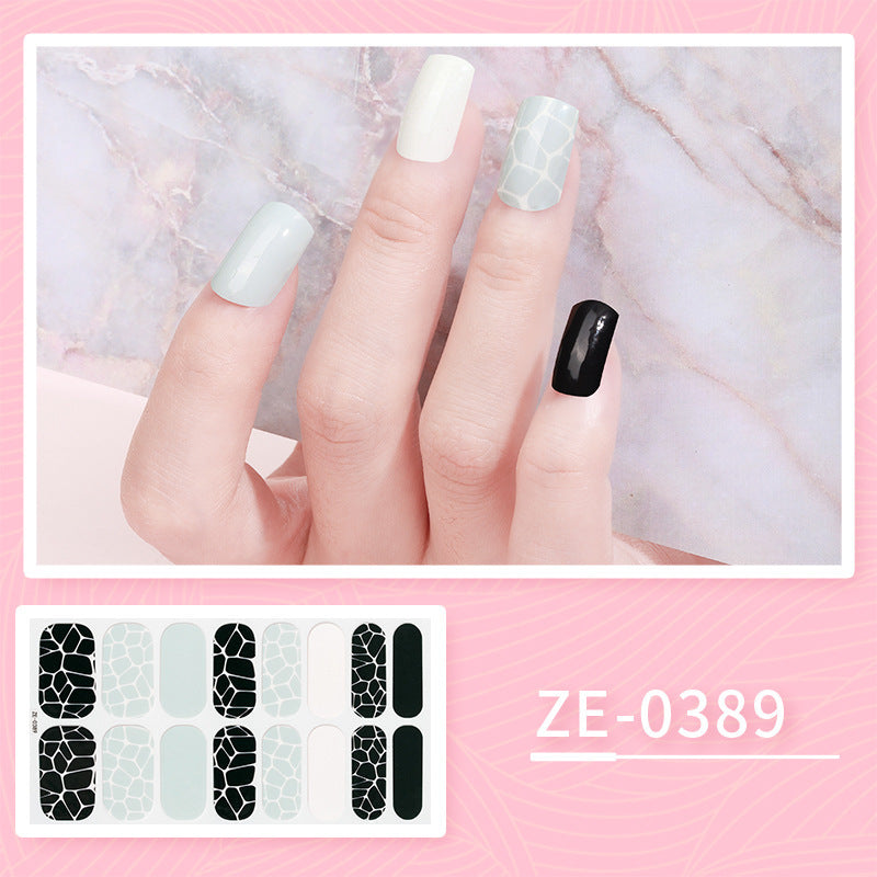 JMT-985738 Ladies Waterproof Nail Art Stickers - Love Heart Designs with Nail File