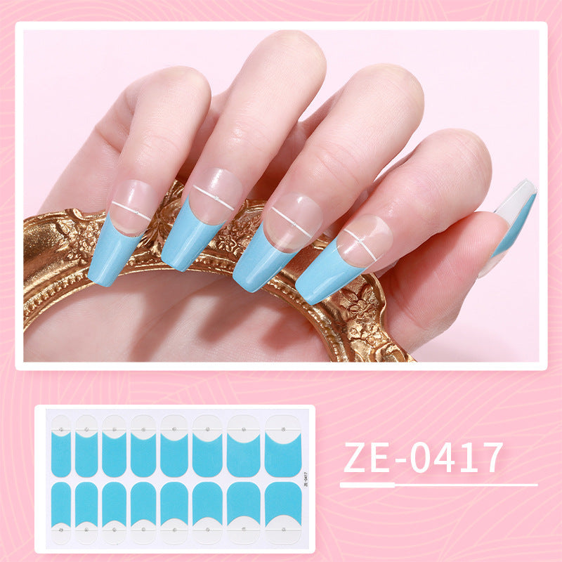 JMT-985738 Ladies Waterproof Nail Art Stickers - Love Heart Designs with Nail File