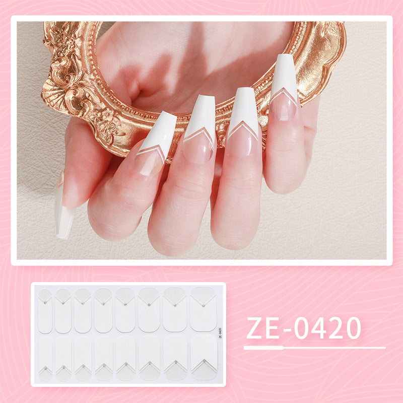 JMT-985738 Ladies Waterproof Nail Art Stickers - Love Heart Designs with Nail File