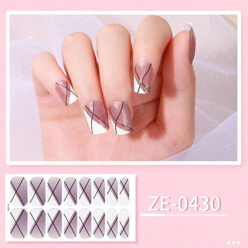 JMT-985738 Ladies Waterproof Nail Art Stickers - Love Heart Designs with Nail File