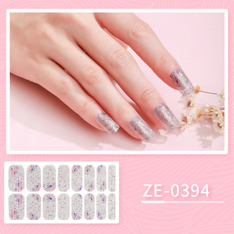 JMT-985738 Ladies Waterproof Nail Art Stickers - Love Heart Designs with Nail File