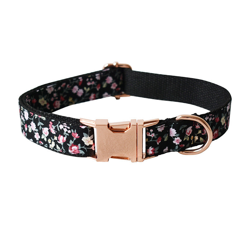JMT-985930 Durable Black Polyester Dog and Cat Leash with Collar – Adjustable Size Options Available
