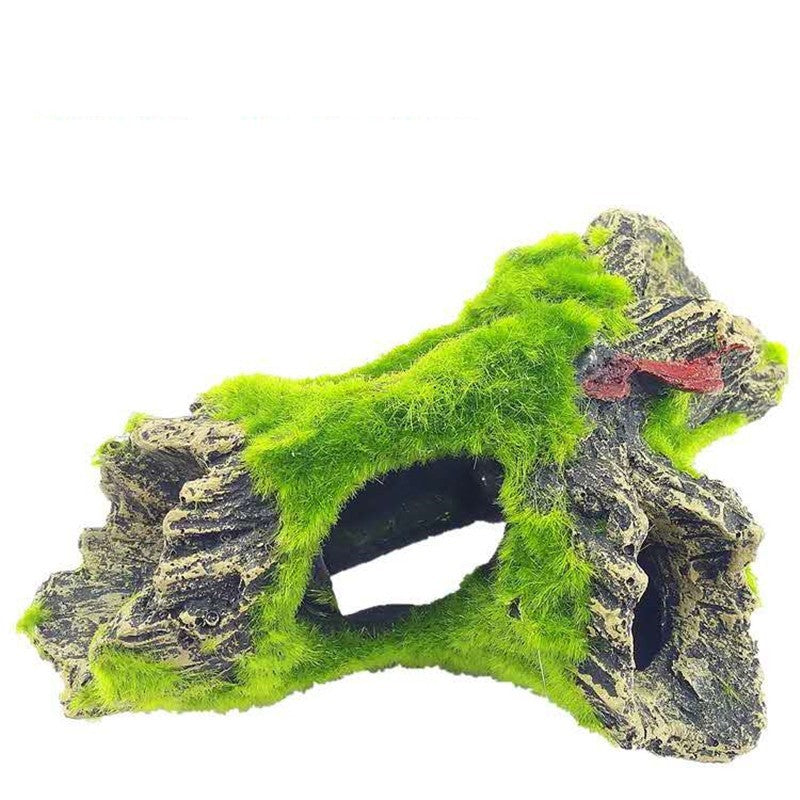 JMT-986762 Aquarium Resin Wood Decoration for Fish Tanks - Flocking Tree Holes Available