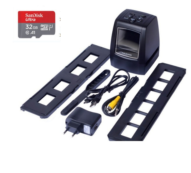 JMT-986762 Film Scanner with 5.0 Mega Pixels, USB2.0, 2.4" TFT LCD Display, Supports 35mm Film and Negatives