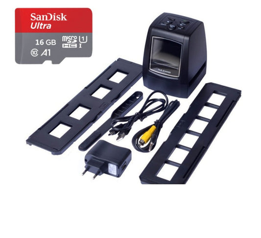 JMT-986762 Film Scanner with 5.0 Mega Pixels, USB2.0, 2.4" TFT LCD Display, Supports 35mm Film and Negatives