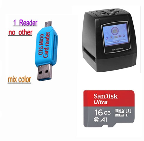 JMT-986762 Film Scanner with 5.0 Mega Pixels, USB2.0, 2.4" TFT LCD Display, Supports 35mm Film and Negatives