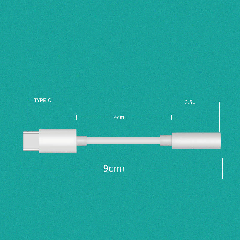 JMT-986762 USB-C to 3.5mm Earphone Adapter with Built-in DAC Chip Decoder