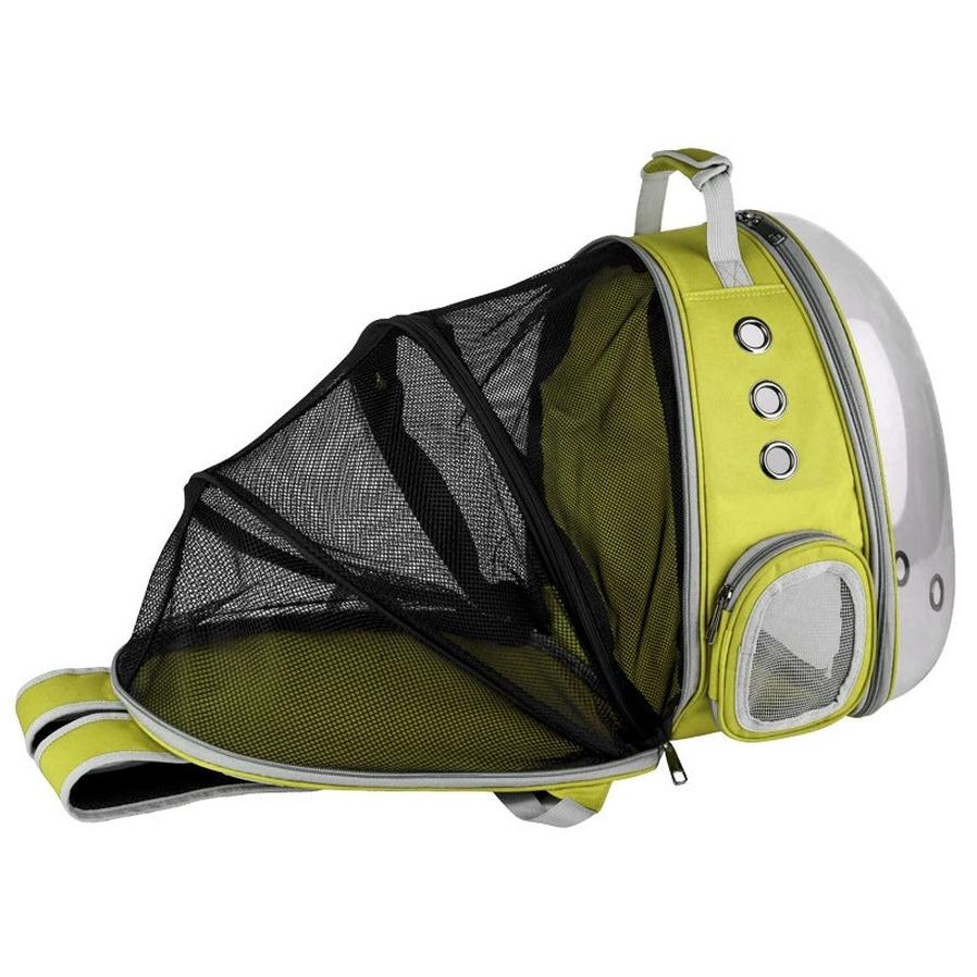 JMT-986826 Breathable Transparent Pet Backpack with Expandable Space for Cats and Small Dogs