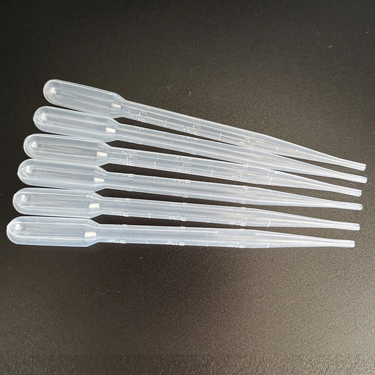 JMT-986890 3ML Plastic Graduated Dropper Straws for Cosmetic Dispensing - Pack of 10