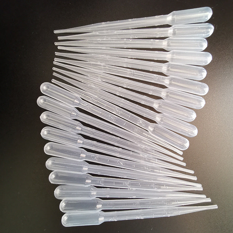 JMT-986890 3ML Plastic Graduated Dropper Straws for Cosmetic Dispensing - Pack of 10