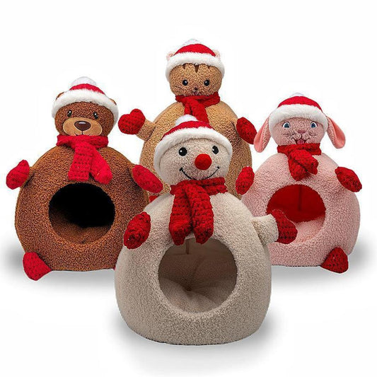 JMT-986890 Cozy Cartoon Pet Nest for Winter - Three-Dimensional Design in Various Colors and Sizes