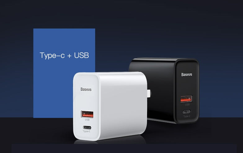 JMT-987274 30W USB Power Adapter with PD & QC Fast Charging for Mobile Phones and Tablets