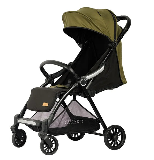 JMT-987594 Sturdy Green Baby Stroller with Durable Composite Fabric