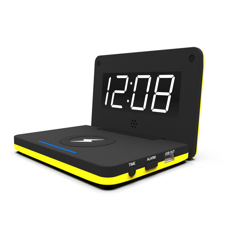 JMT-987914 Folding LED Wireless Charging Clock with USB Cable and Manual