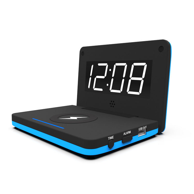 JMT-987914 Folding LED Wireless Charging Clock with USB Cable and Manual