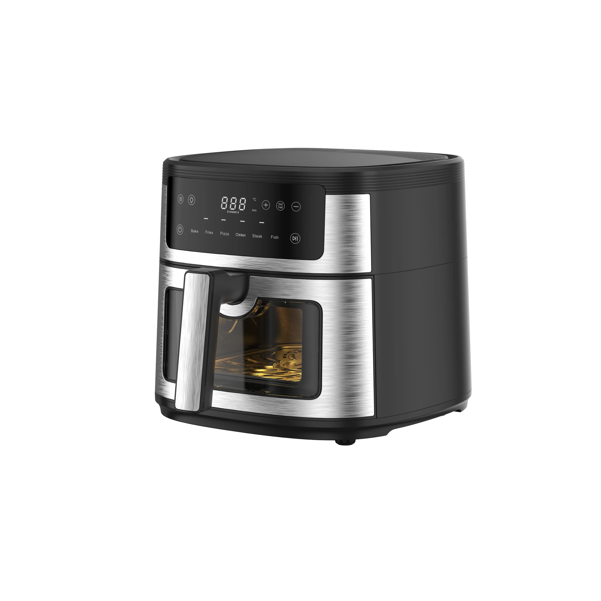 JMT-988490 6L Electric Digital Air Fryer with Viewing Window, Stainless Steel Kitchen Appliance