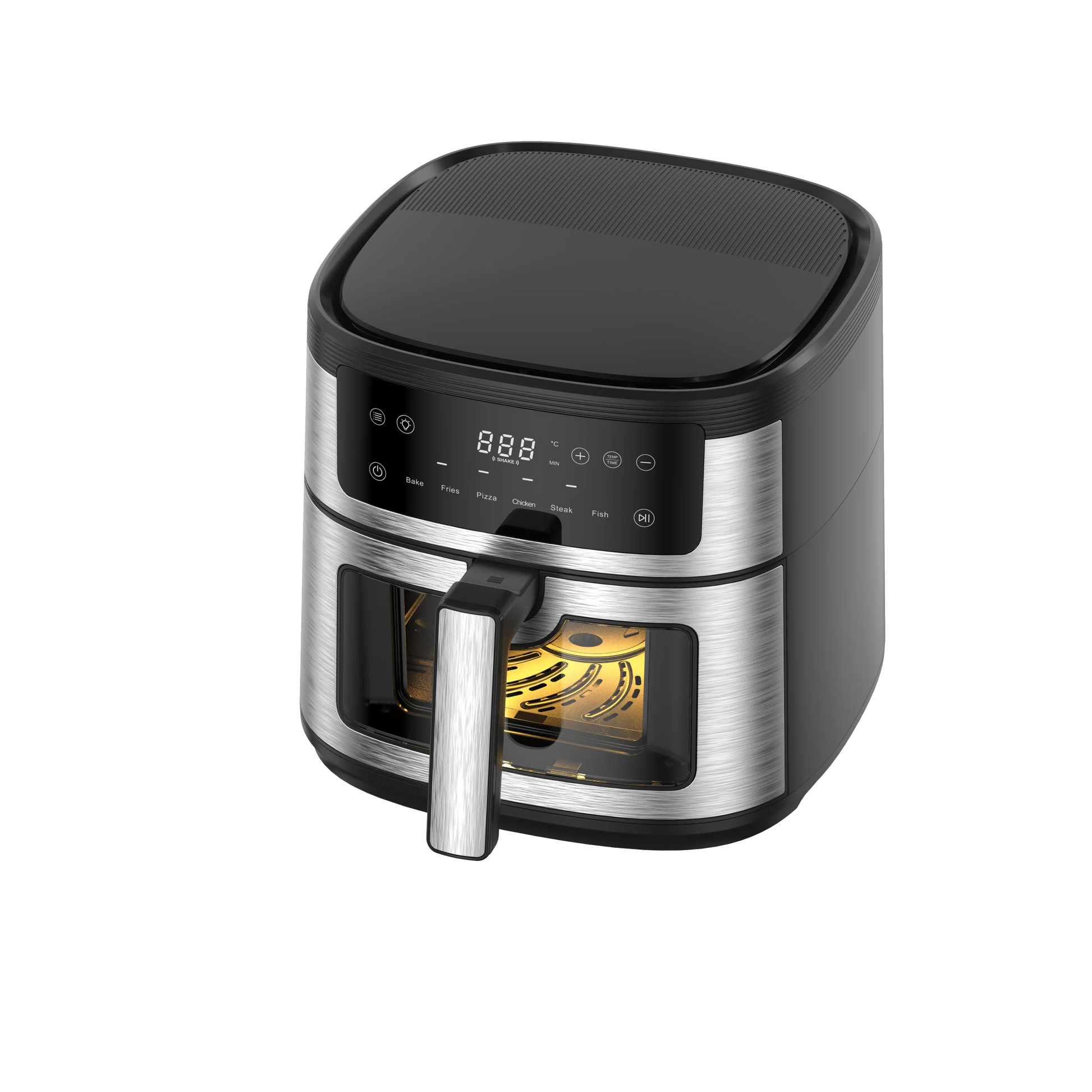 JMT-988490 6L Electric Digital Air Fryer with Viewing Window, Stainless Steel Kitchen Appliance