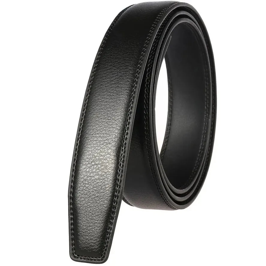 JMT-988490 Men's Custom Leather Belt with Automatic Buckle - Stylish and Adjustable Leather Strap