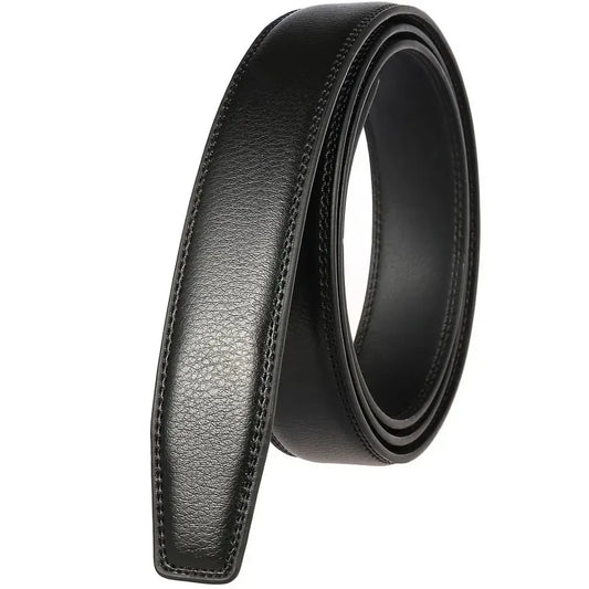 JMT-988490 Men's Custom Leather Belt with Automatic Buckle - Stylish and Adjustable Leather Strap