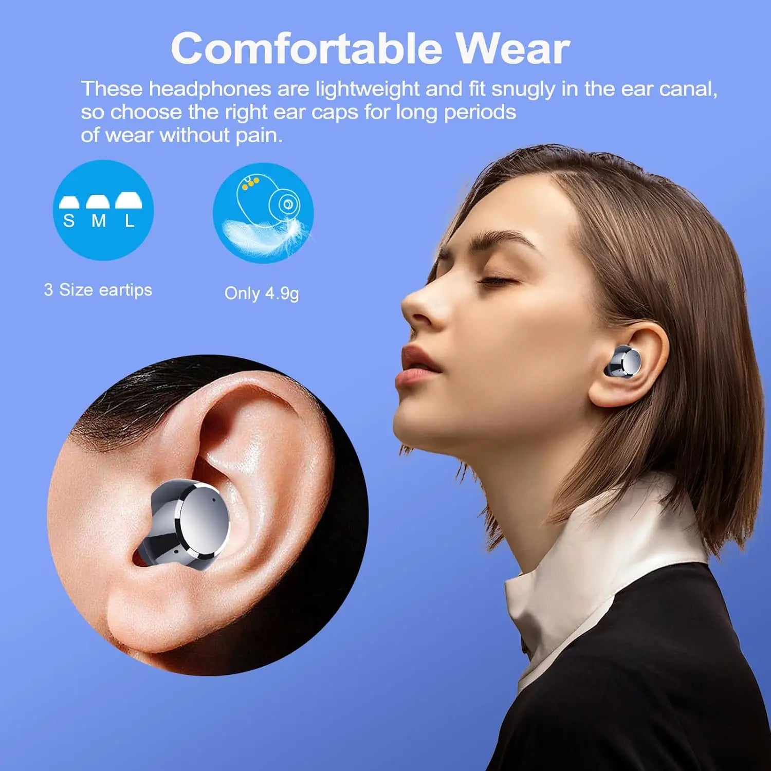 JMT-989066 Transparent Crystal TWS True Wireless Earbuds with Handsfree Functionality