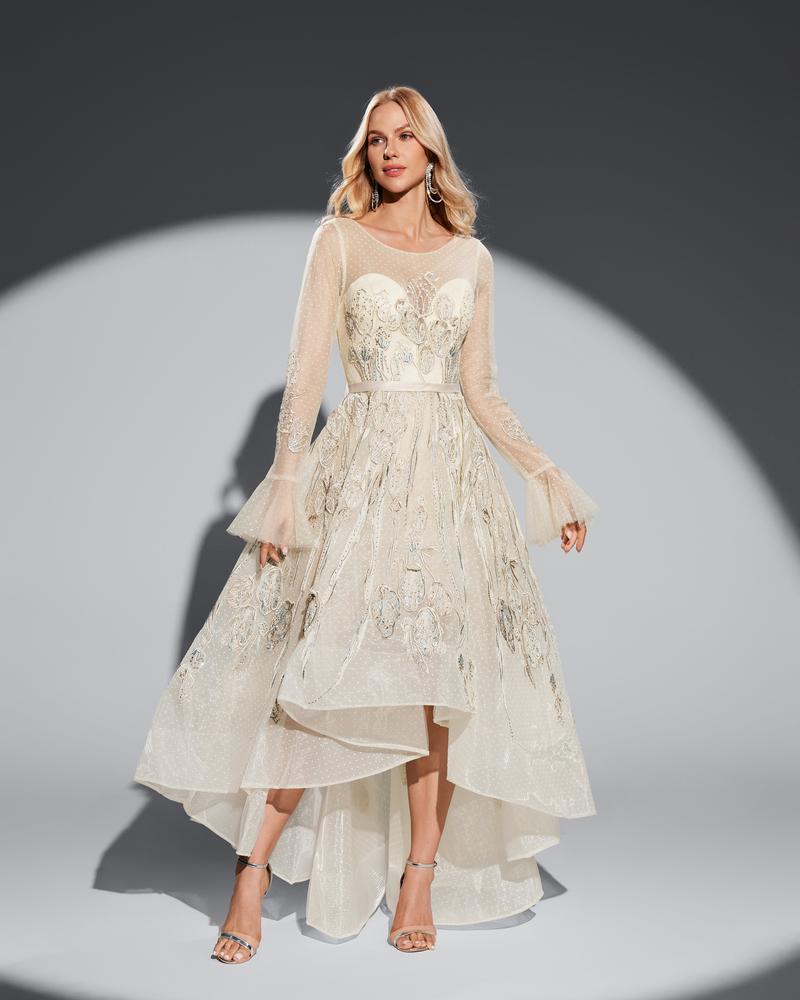 JMT-989130 Elegant Yellow Evening Dress - SH0050 Style for Special Occasions