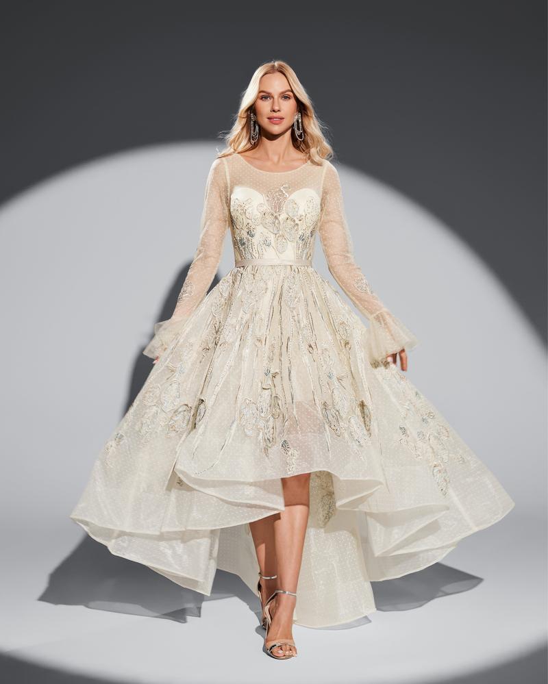 JMT-989130 Elegant Yellow Evening Dress - SH0050 Style for Special Occasions