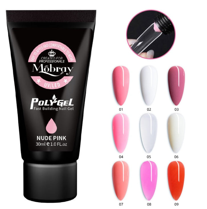 JMT-989194 Nail Extension Gel Kit with Mouse Lamp, Primer, Sealing Layer, and Cleaning Solution - Multiple Colors Available